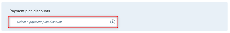 drop down box contract discount