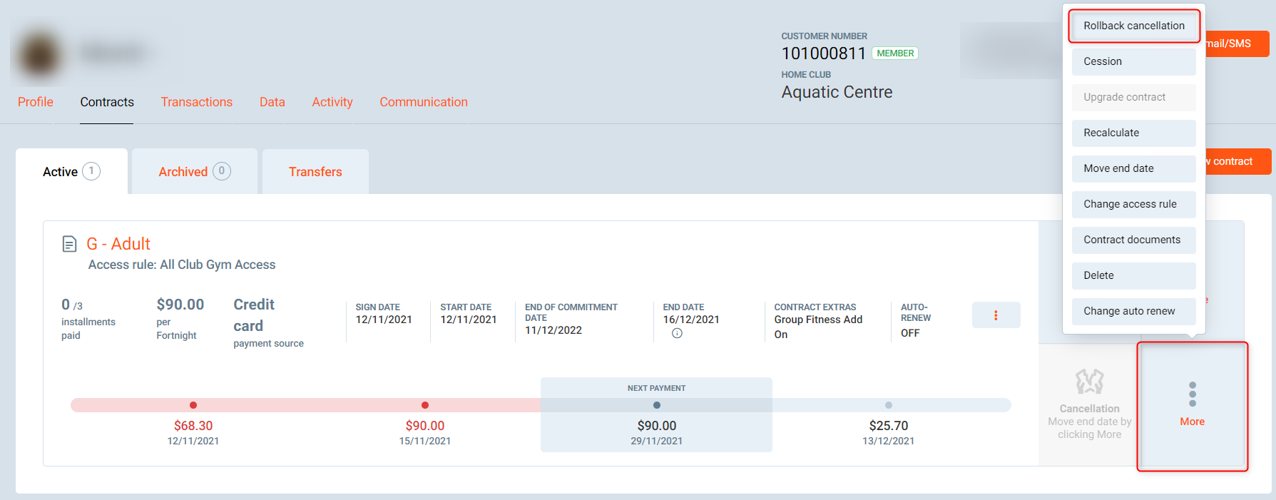 Contract cancellation